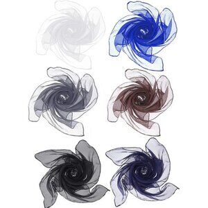 6 Pieces Chiffon Scarf 1950s Square Scarf Neck Head Scarfs Vintage Soft Scarf